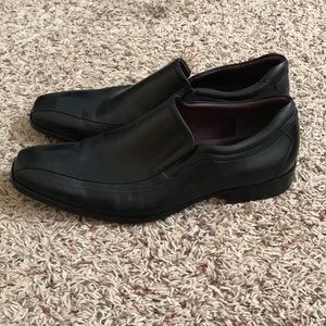 Black slip on dress shoe